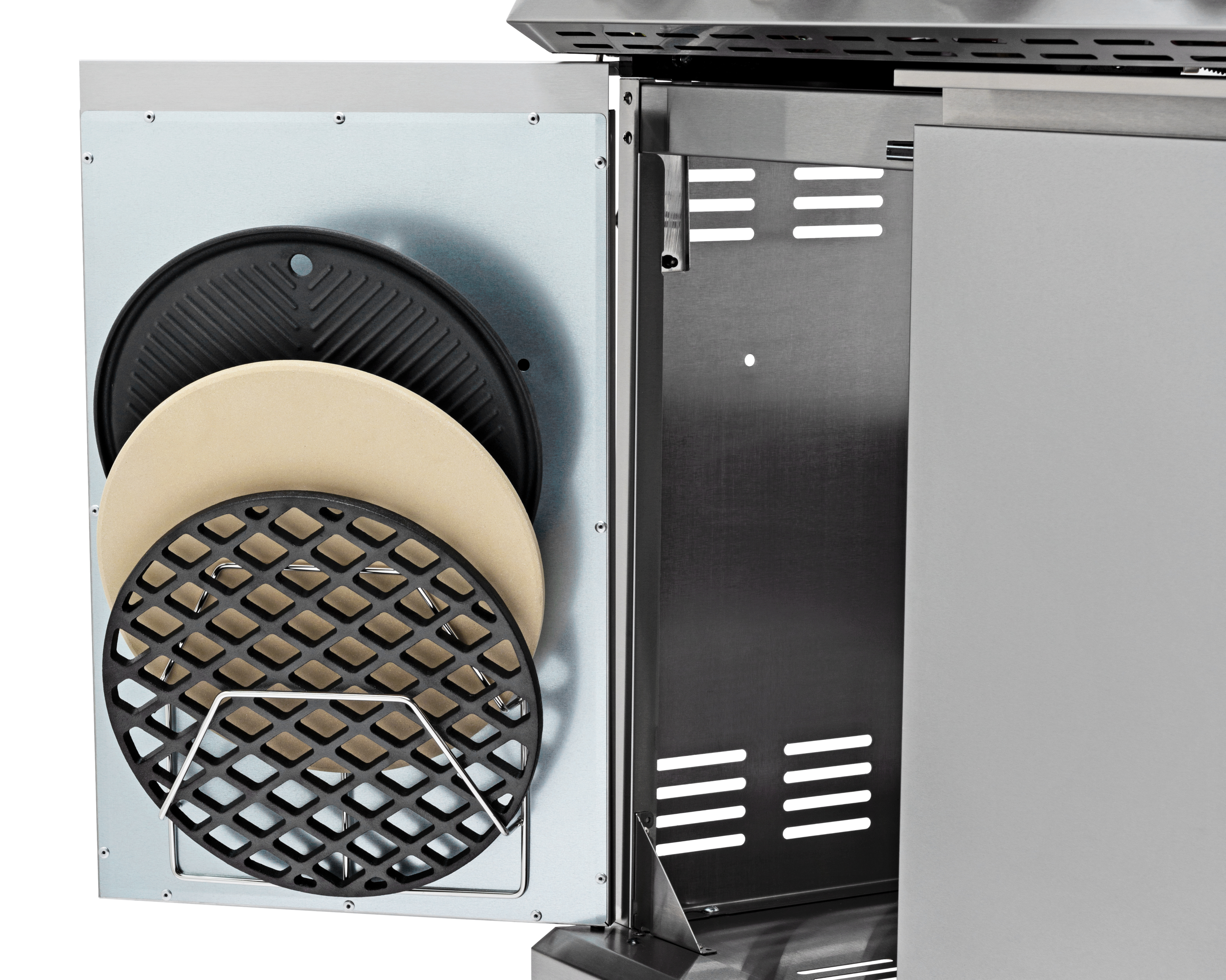 Gasgrill Grandstate Eagle Grillwagen | Zubehörhalter Innentür bestückt | theBBQshop.de